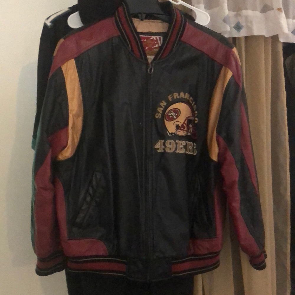 VERY RARE Vintage Carl Banks San Fan Leather Coat